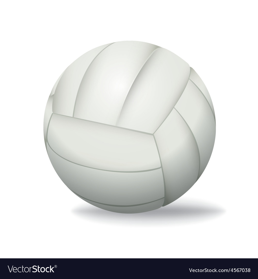 White Volleyball Isolated On A Background Vector Image