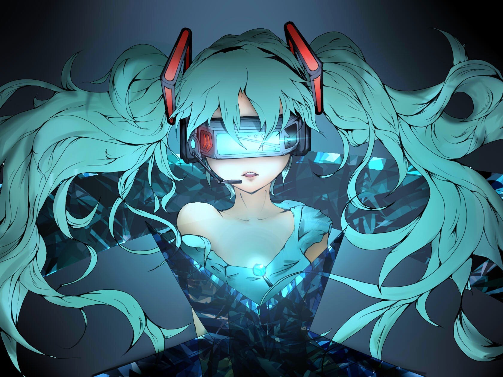 Hatsune Miku Futuristic Anime HD Wallpaper