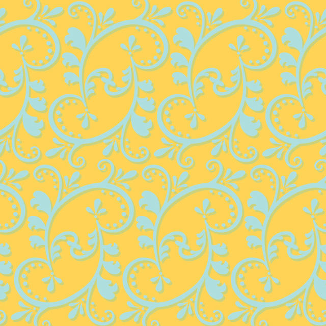 Flourish Sky Yellow Wall Mural Contemporary Wallpaper By