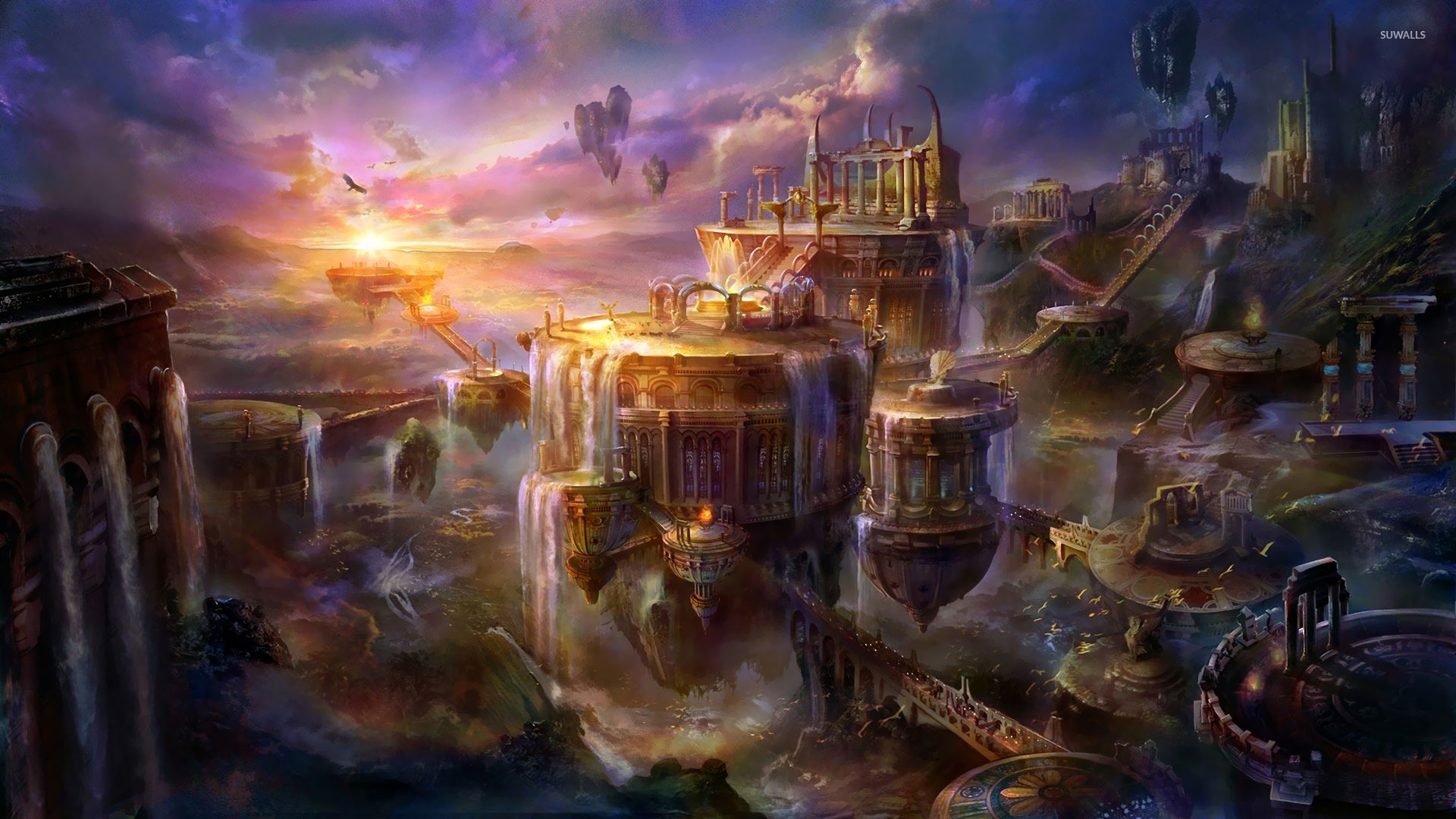 Floating city [2] wallpaper   Fantasy wallpapers   18522 1920x1080