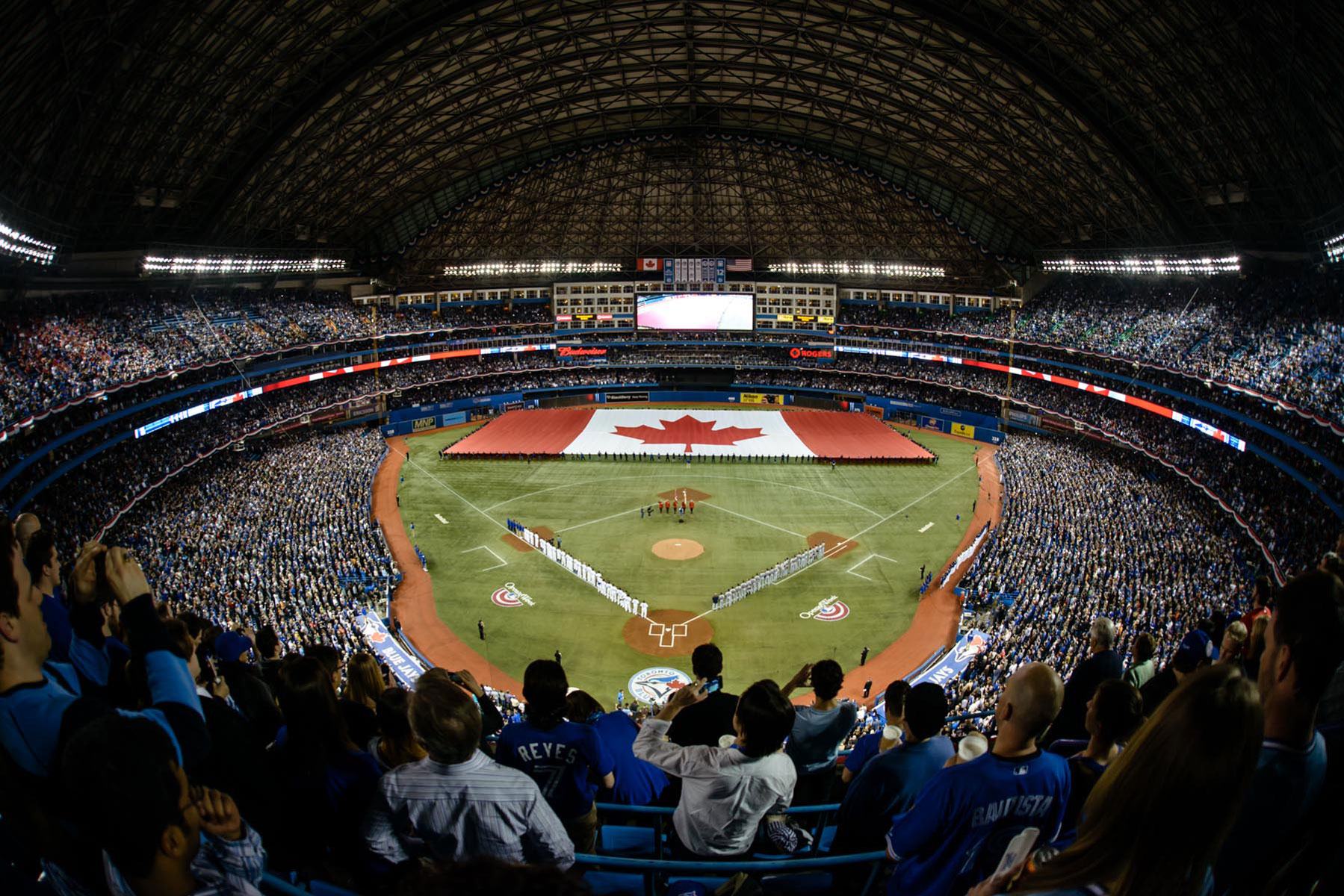 thumbnail image 2 of Toronto Blue Jays Light Up Sweater - Team Baseball Field Design (XX-Large) 2 of 10