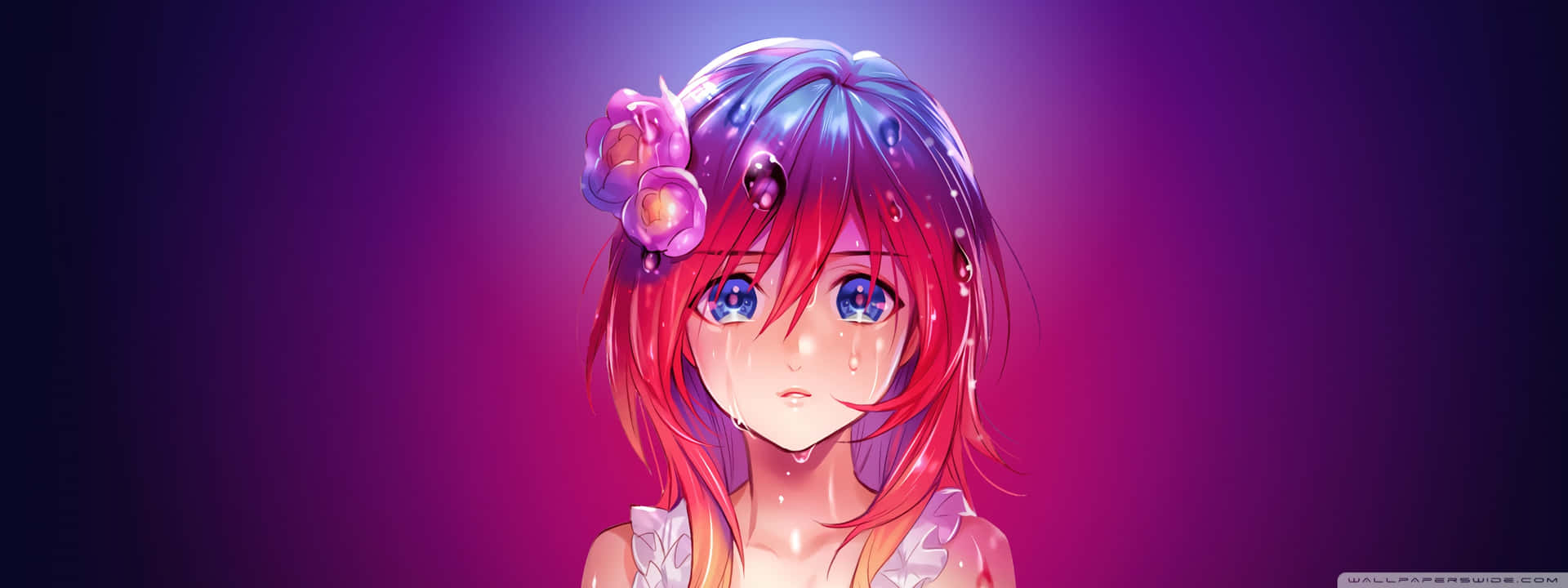 A Beautiful Sad Anime Scene Depicting Loss And Regret Wallpaper