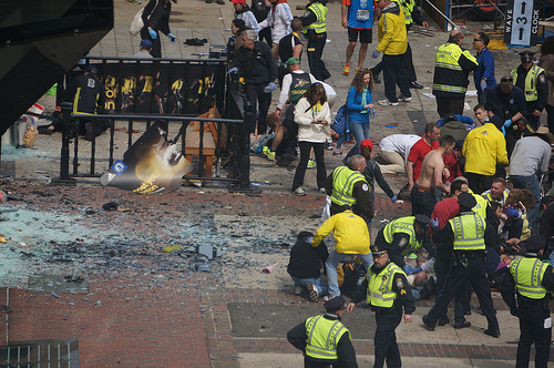 Image Of The Boston Marathon Bombing Monday April