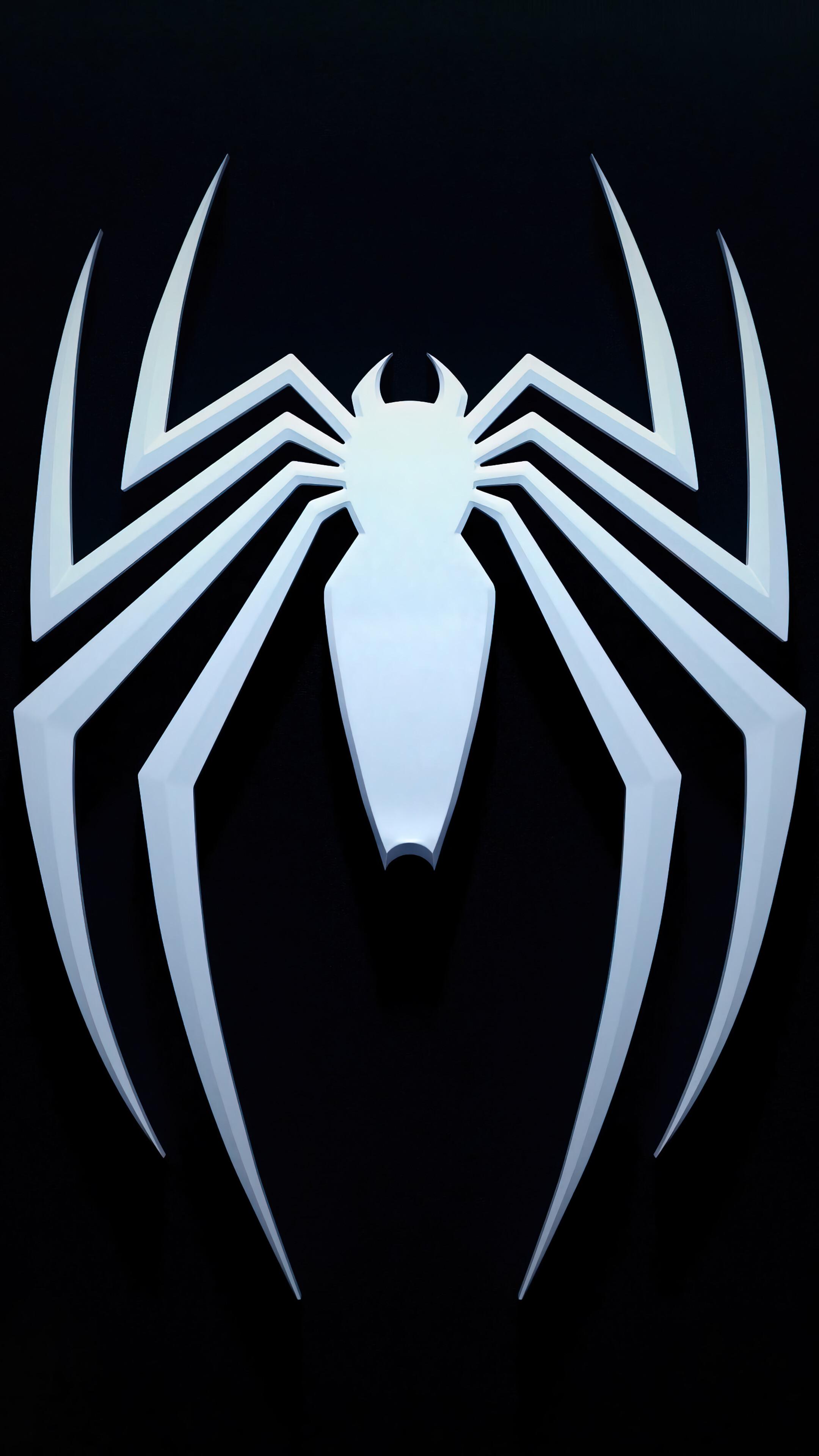 Marvel S Spider Man Black Logo 4k Phone iPhone Wallpaper 6901b