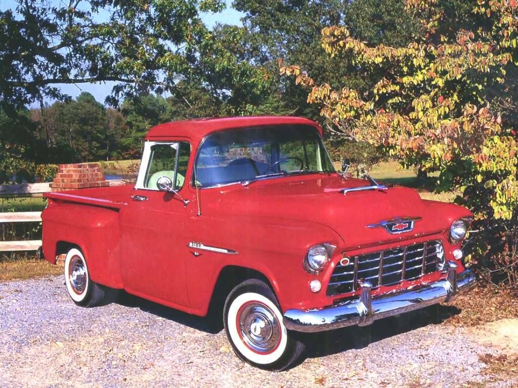 1955 Chevrolet 3100 Pickup Red Fvr   Cars Wallpaper