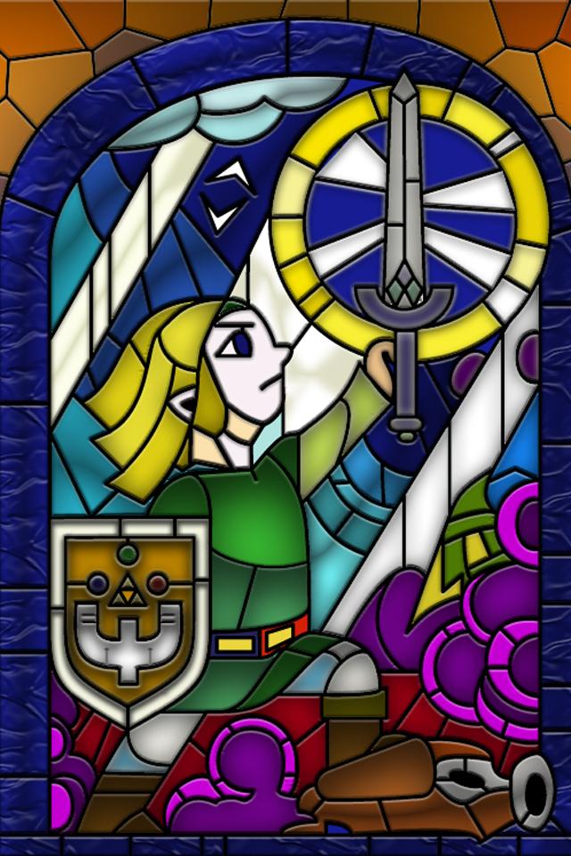 Free download Zelda Stained Glass iPhone 4 Wallpaper 640x960 [640x960] for  your Desktop, Mobile & Tablet | Explore 45+ Can You Stain Wallpaper |  Wallpaper You Can Color, Can You Paint Wallpaper,