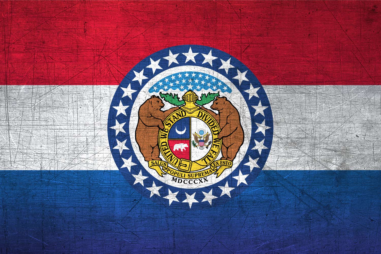 Missourian Flag Metal Of Missouri It For