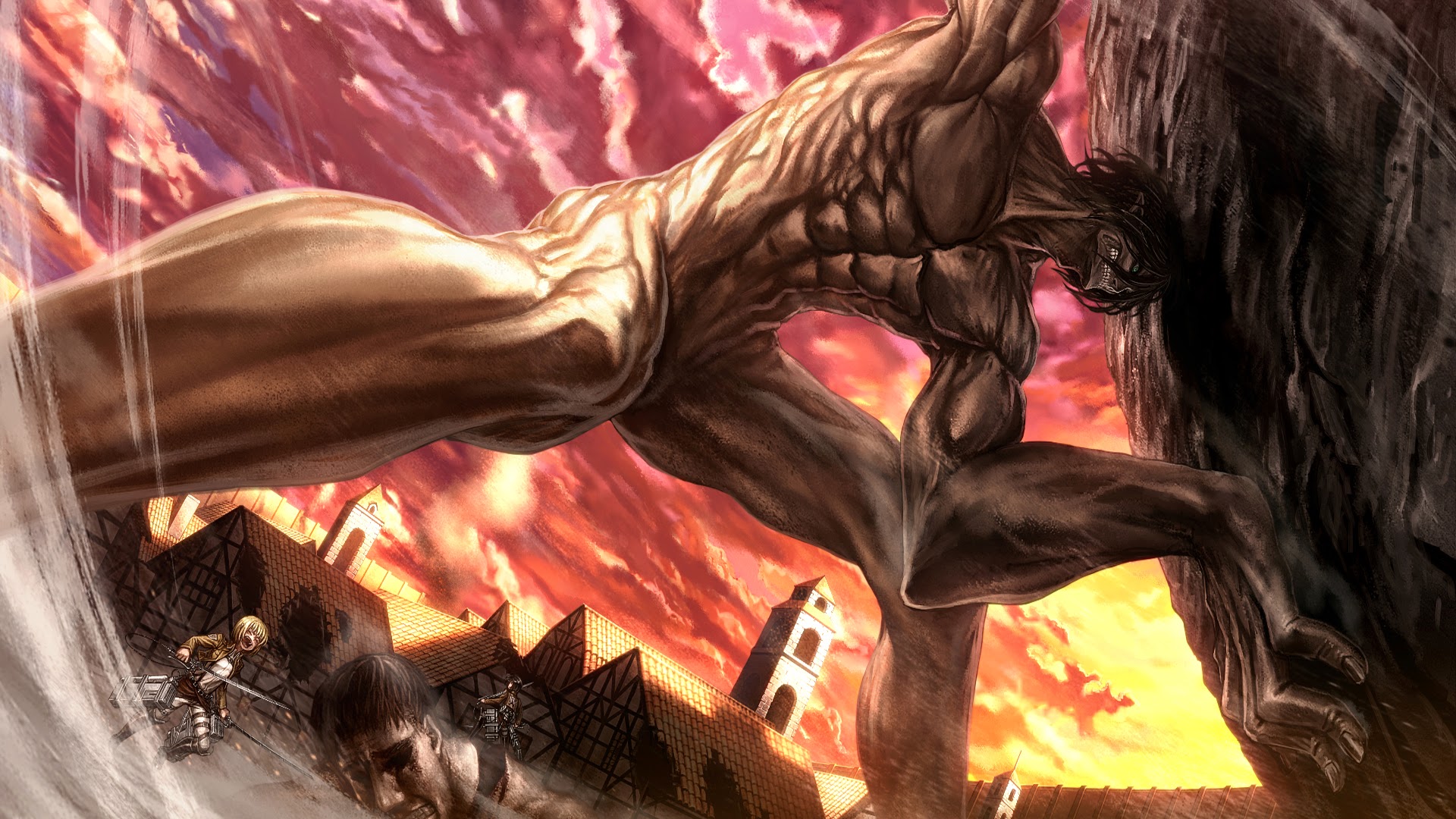 Rogue Titan Attack On Shingeki No Kyojin Anime HD Wallpaper