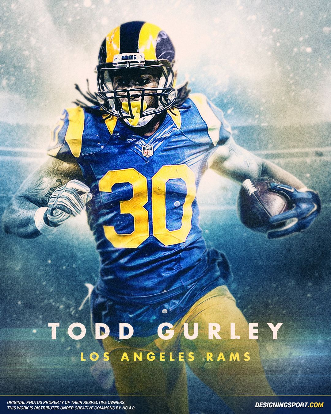 Designing Sport Todd Gurley Los Angeles Rams Football Players