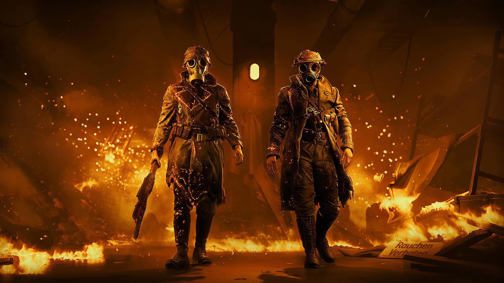 Download Battlefield 4K Walk Out Burning Room Wallpaper