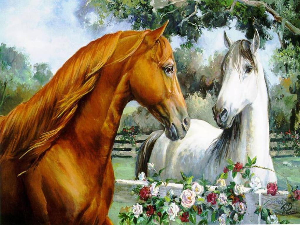 Horse Paintings Wallpaper Talking Paint