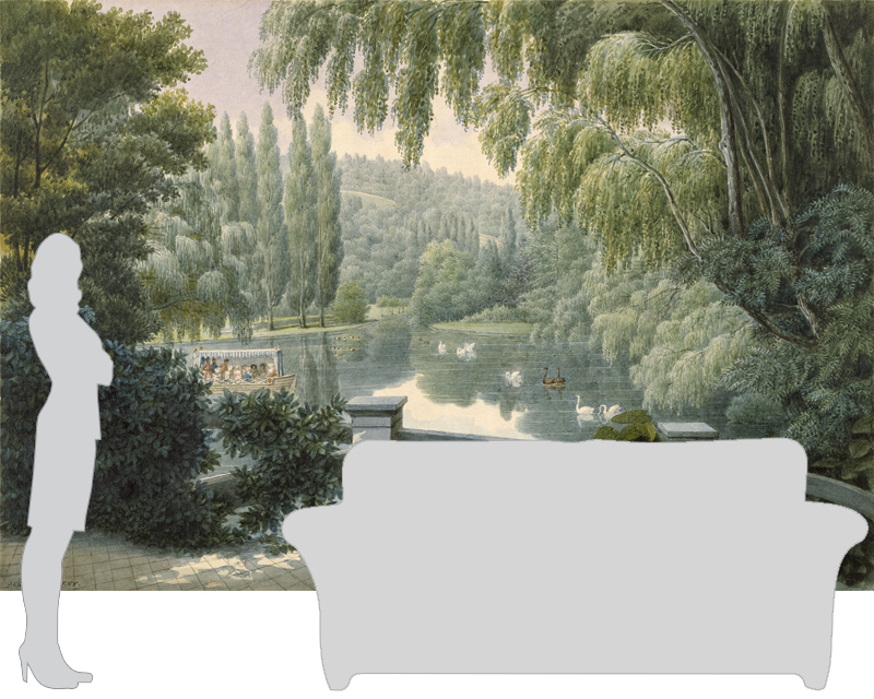 Scenic Wallpaper Mural Swan Lake Papiers De Paris
