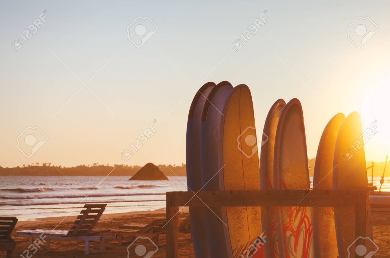 Vacation Holidays Background Wallpaper Row Of Surfboards Two