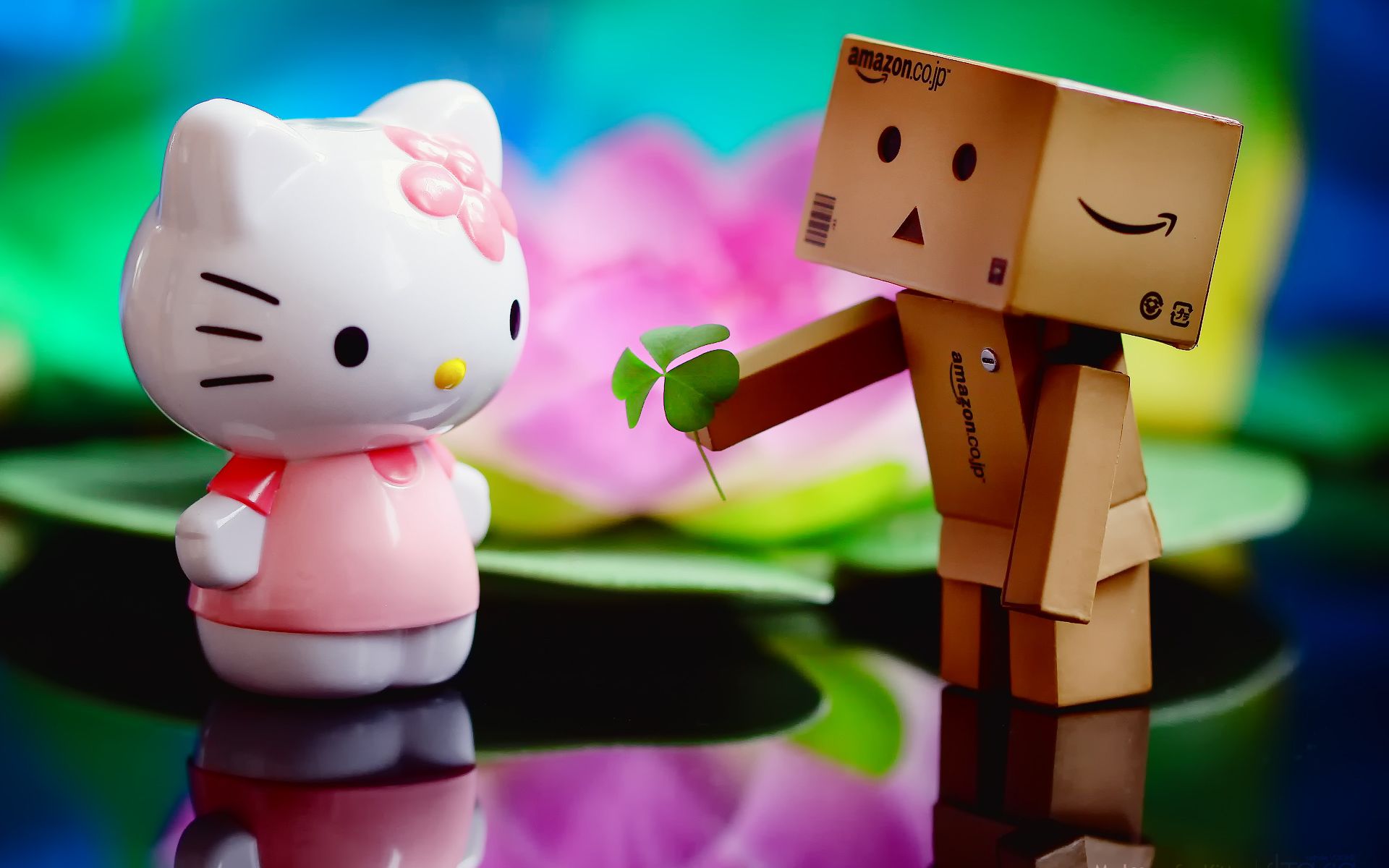 Danbo Love Kitty HD Wallpaper Animation