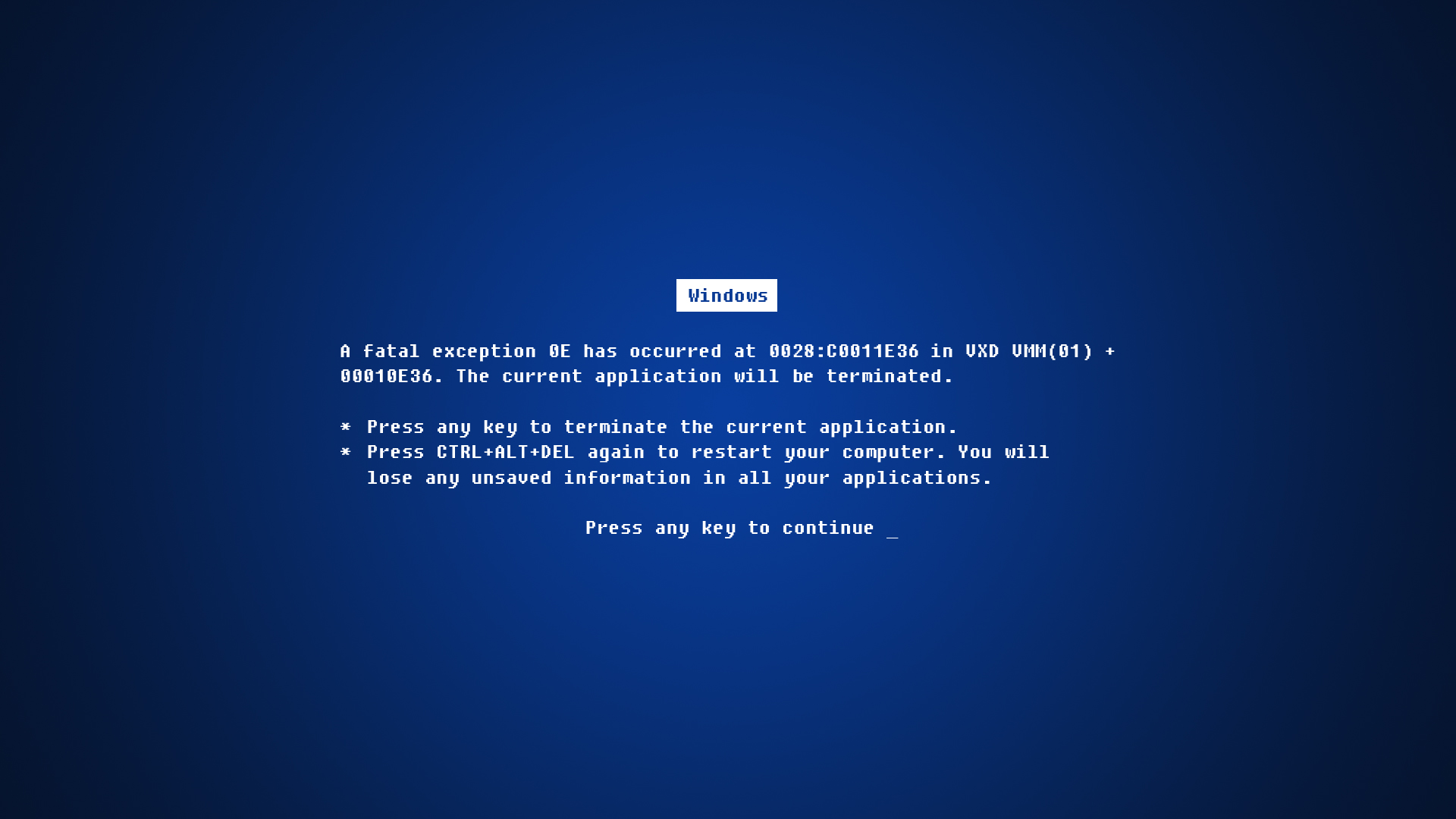 Daily Wallpaper Blue Screen of Death I Like To Waste My Time 1920x1080
