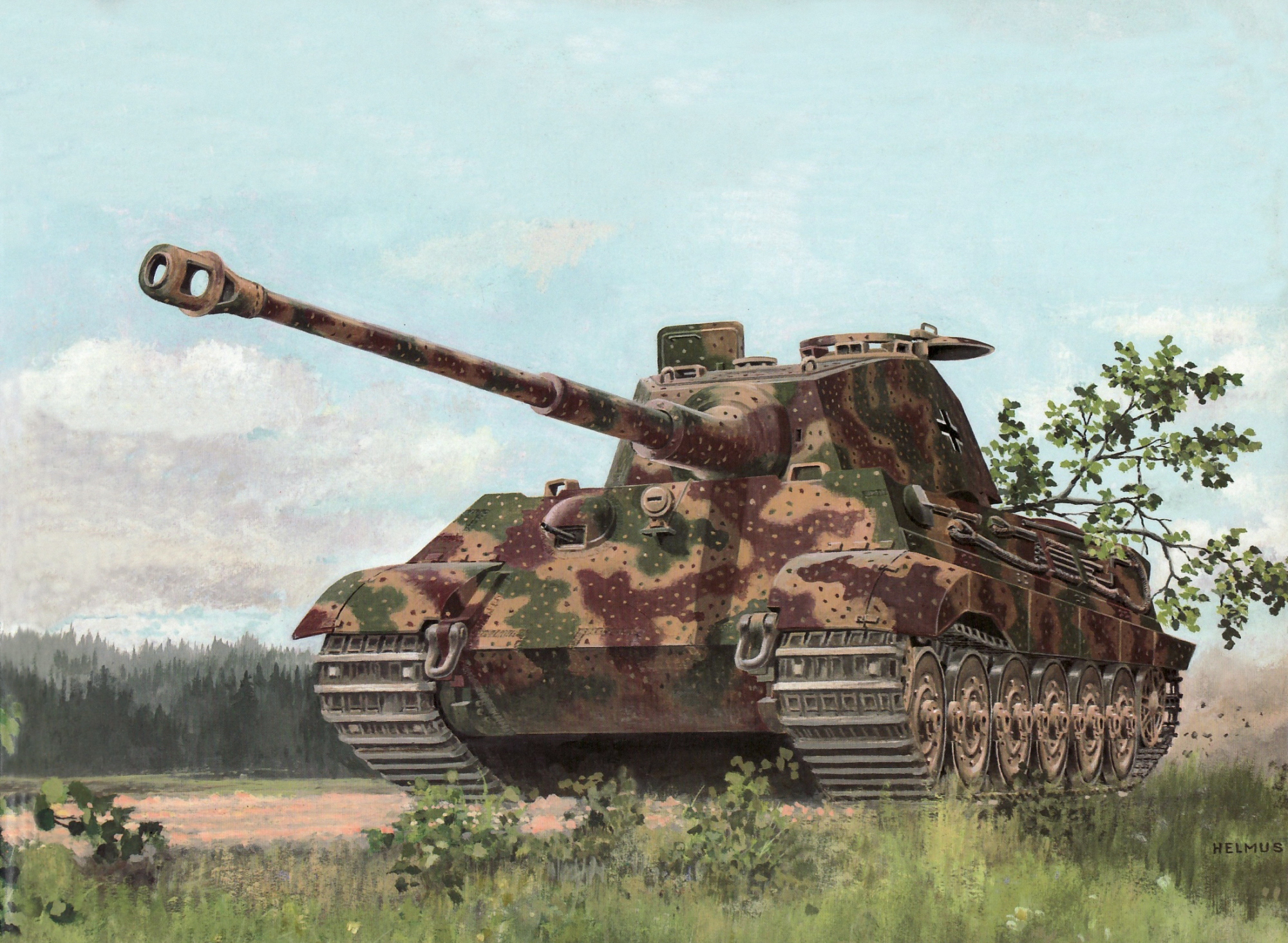 Wallpaper art german heavy tank vi ausf b tiger ii wallpapers