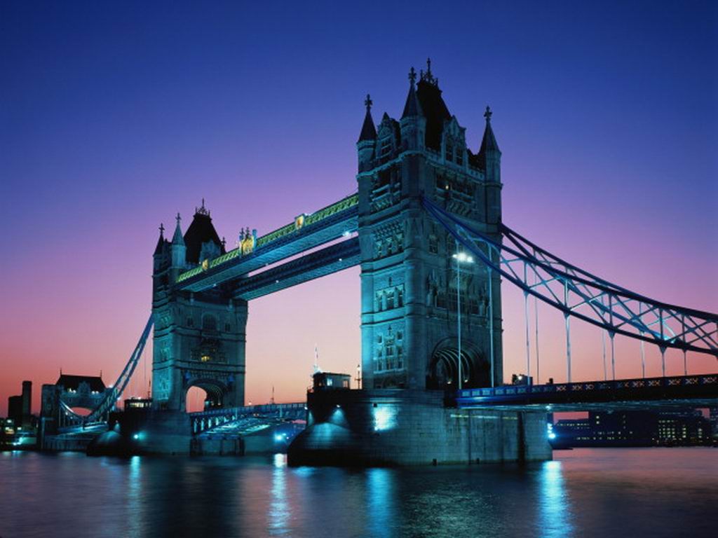 Wallpaper Night River London Bridge United Kingdom Thames Tower