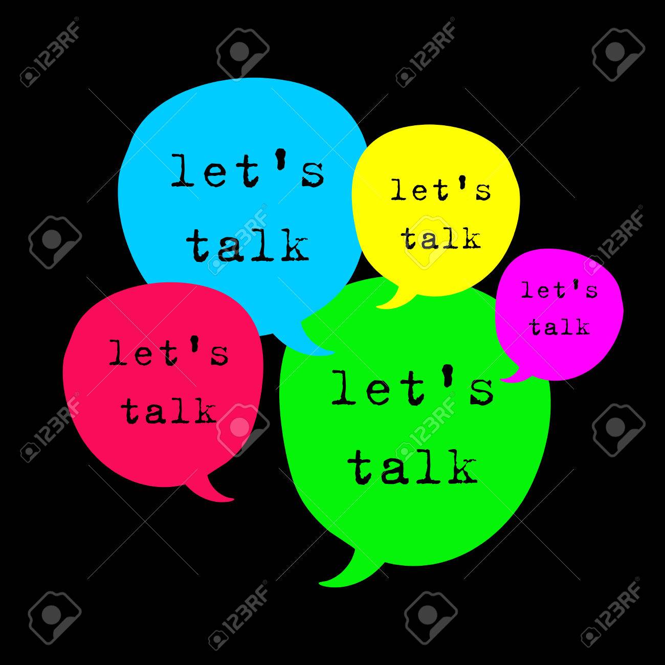 Free download Lets Talk Expression In Bright Speech Bubbles Lets Talk