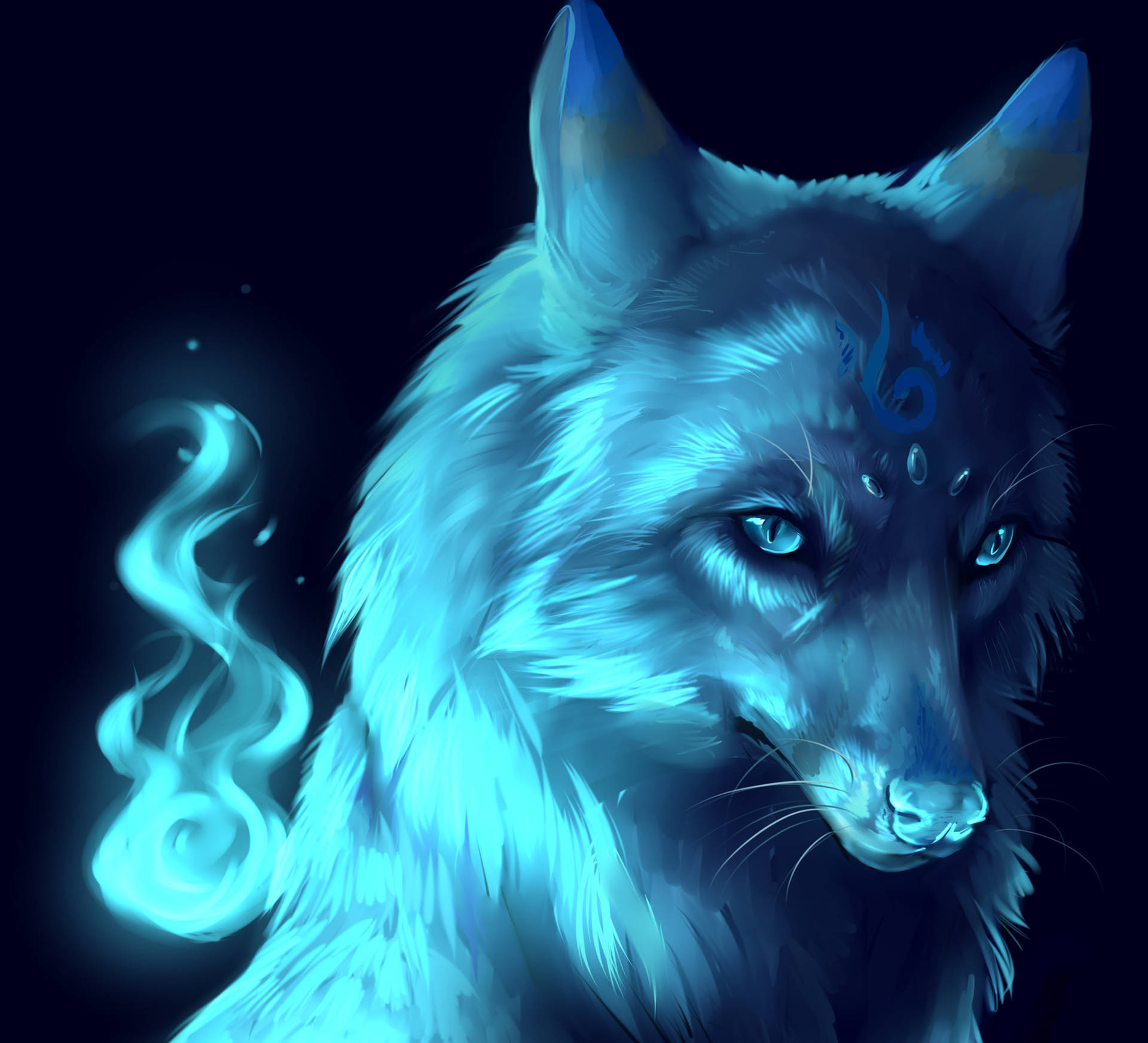 Blue Wolf Wallpaper