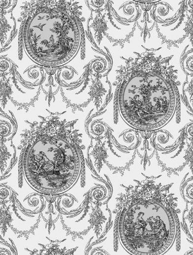 Sk175124 Shand Kydd Wallpaper A Pretty White And Metallic Silver