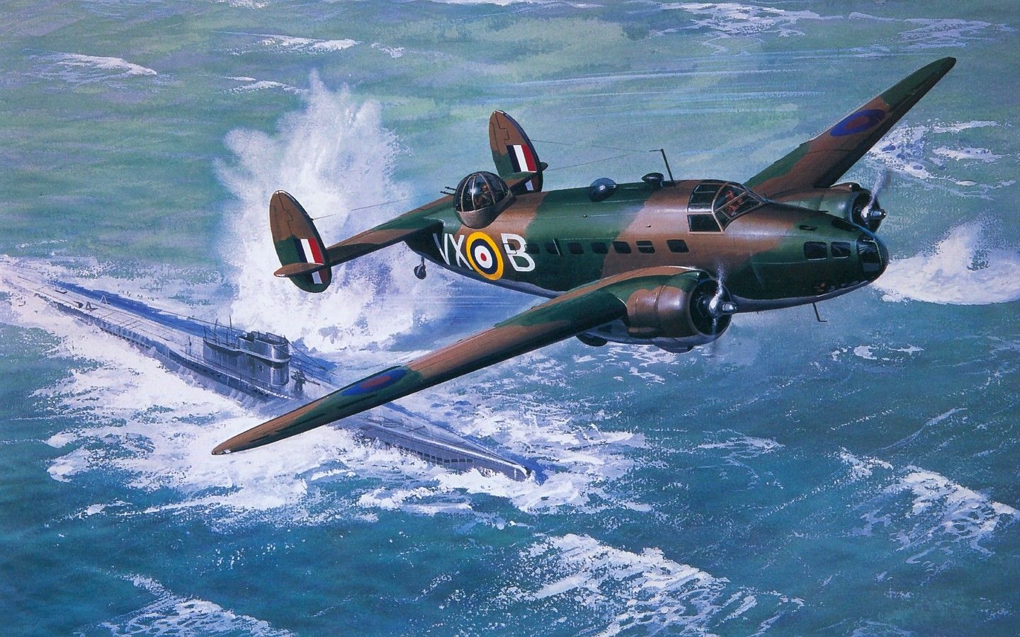 Battle Bomber Hudson Lockheed Raf Sea U Boat Boot War Ww2