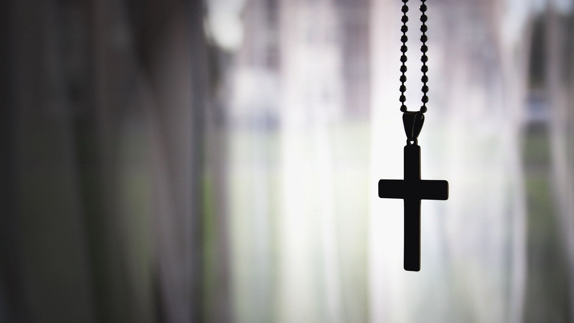 Christian Catholic Chain Window Gothic Silhouette Wallpaper Background