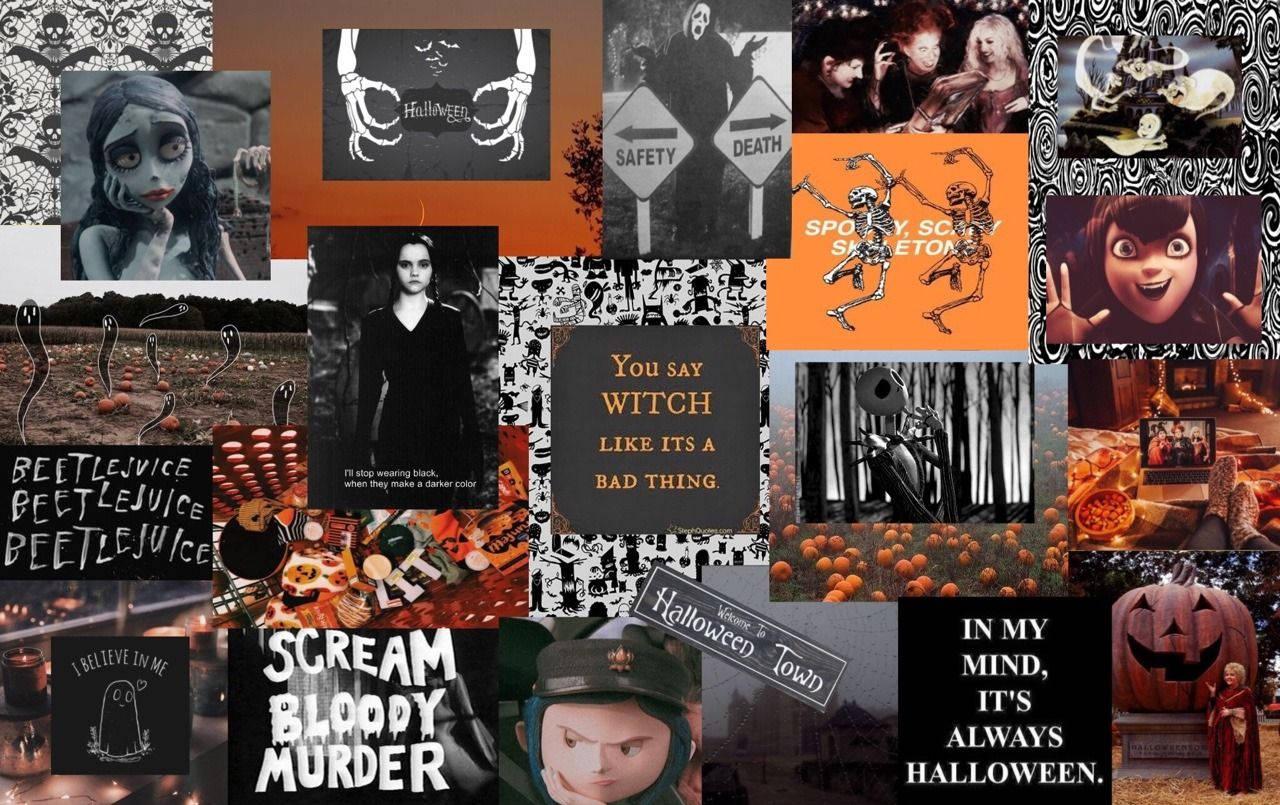 Free download Download Halloween Theme Aesthetic Collage Laptop ...