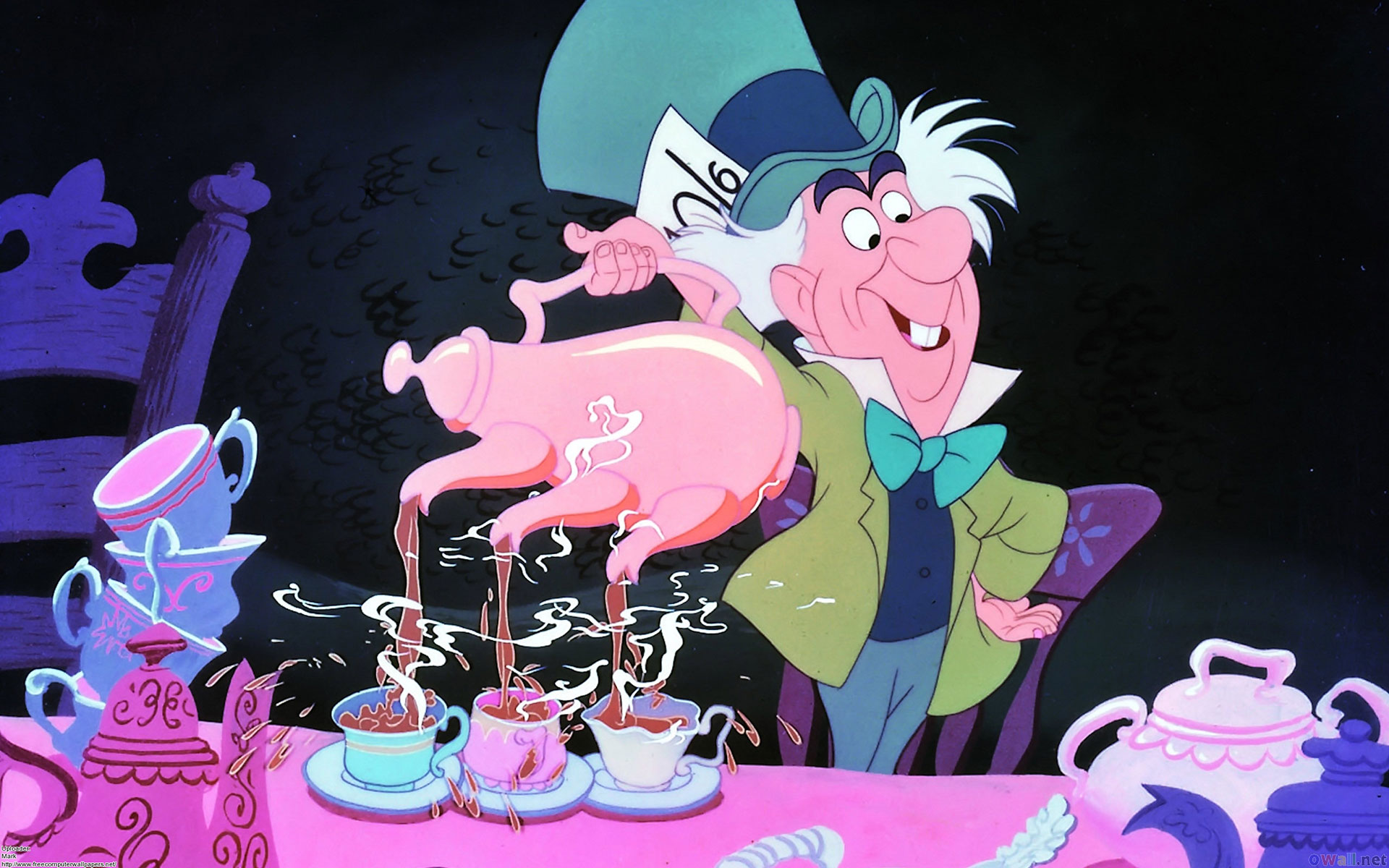 Mad Hatter From Alice In Wonderland Cartoon Wallpaper