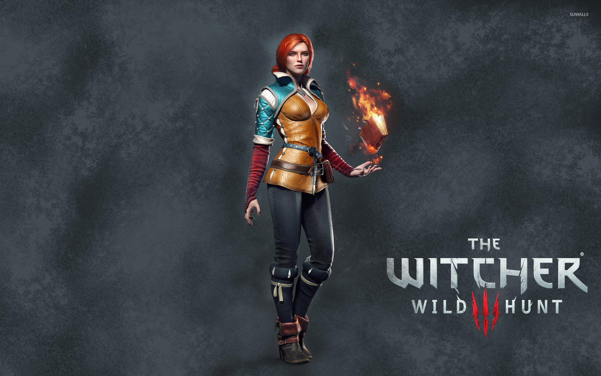 Triss Merigold With A Book The Witcher Wild Hunt Wallpaper Game