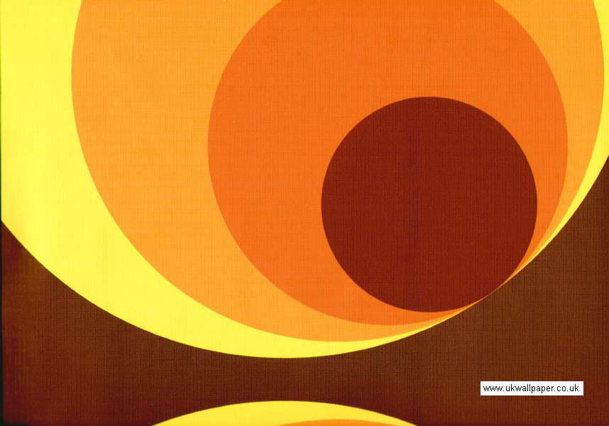 Big Circle Orange Brown And Yellow Wallpaper