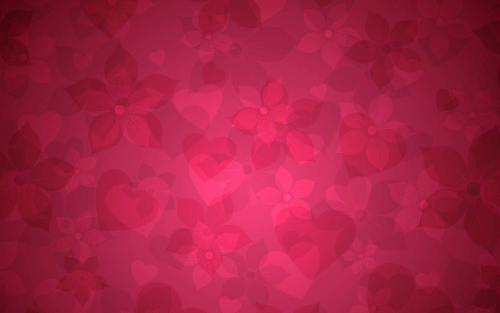 Hearts And Flowers Wallpaper