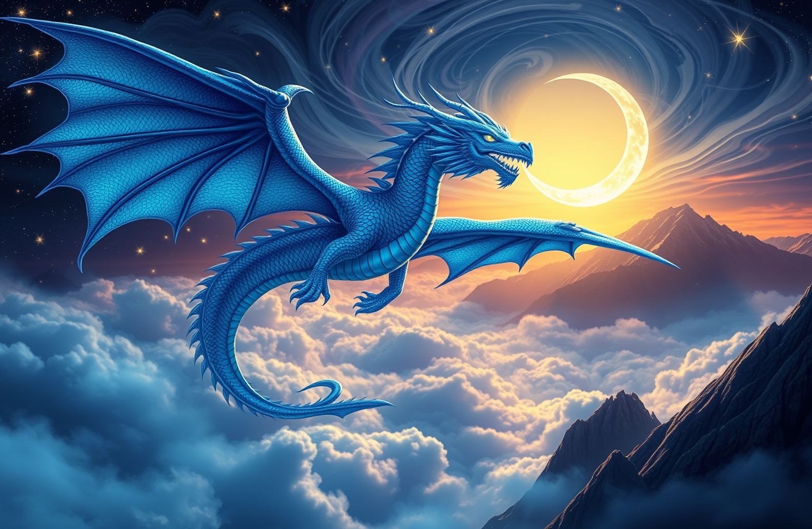 Blue Dragon Wallpaper Hd