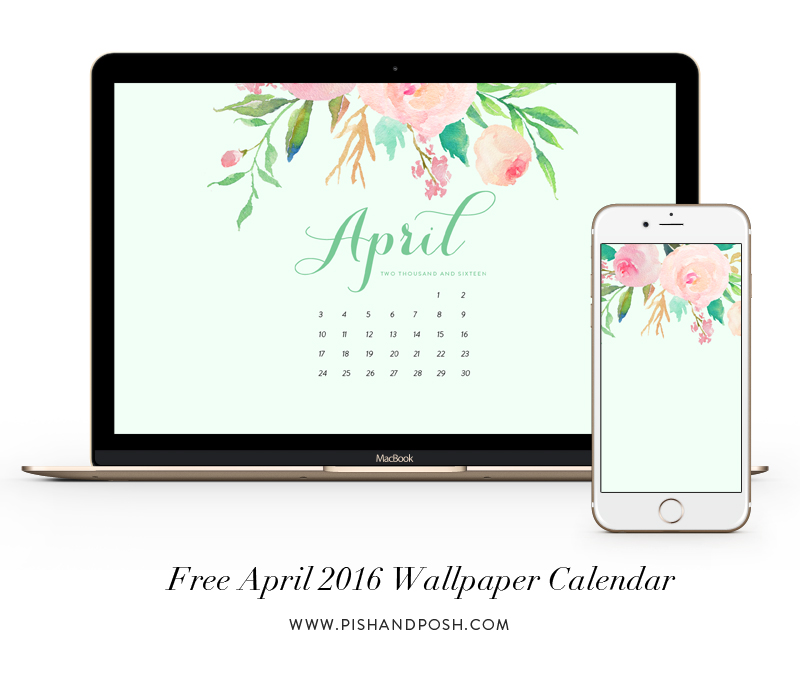 April 2016 Wallpaper and Calendar and Calendar