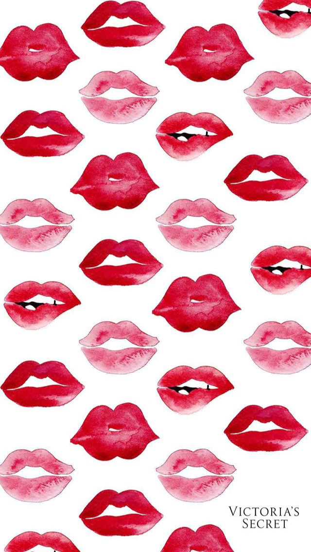 Victoria S Secret Wallpaper Pink Valentine Day Cupid Kisses Lips