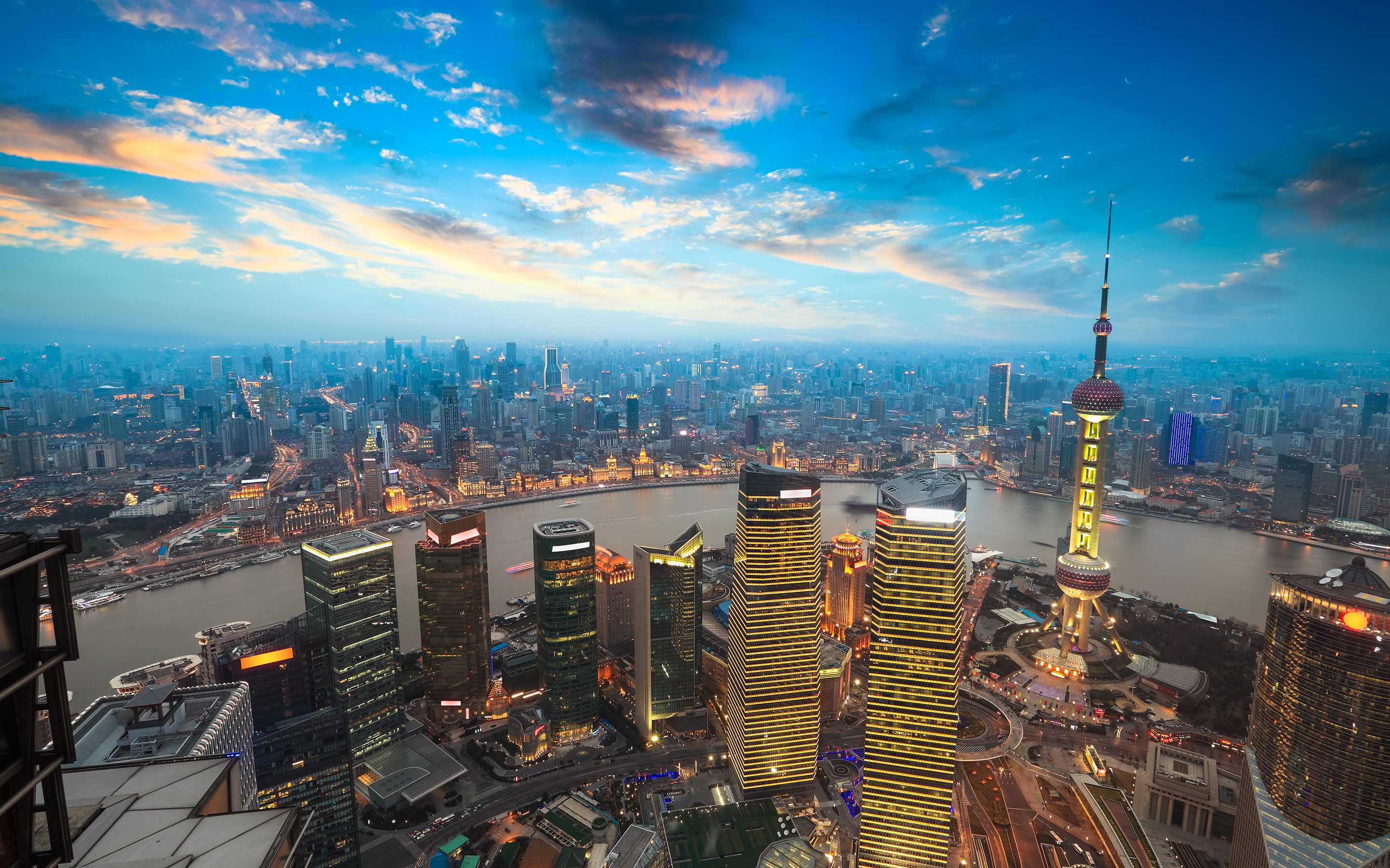 Shanghai Skyline Exclusive HD Wallpaper