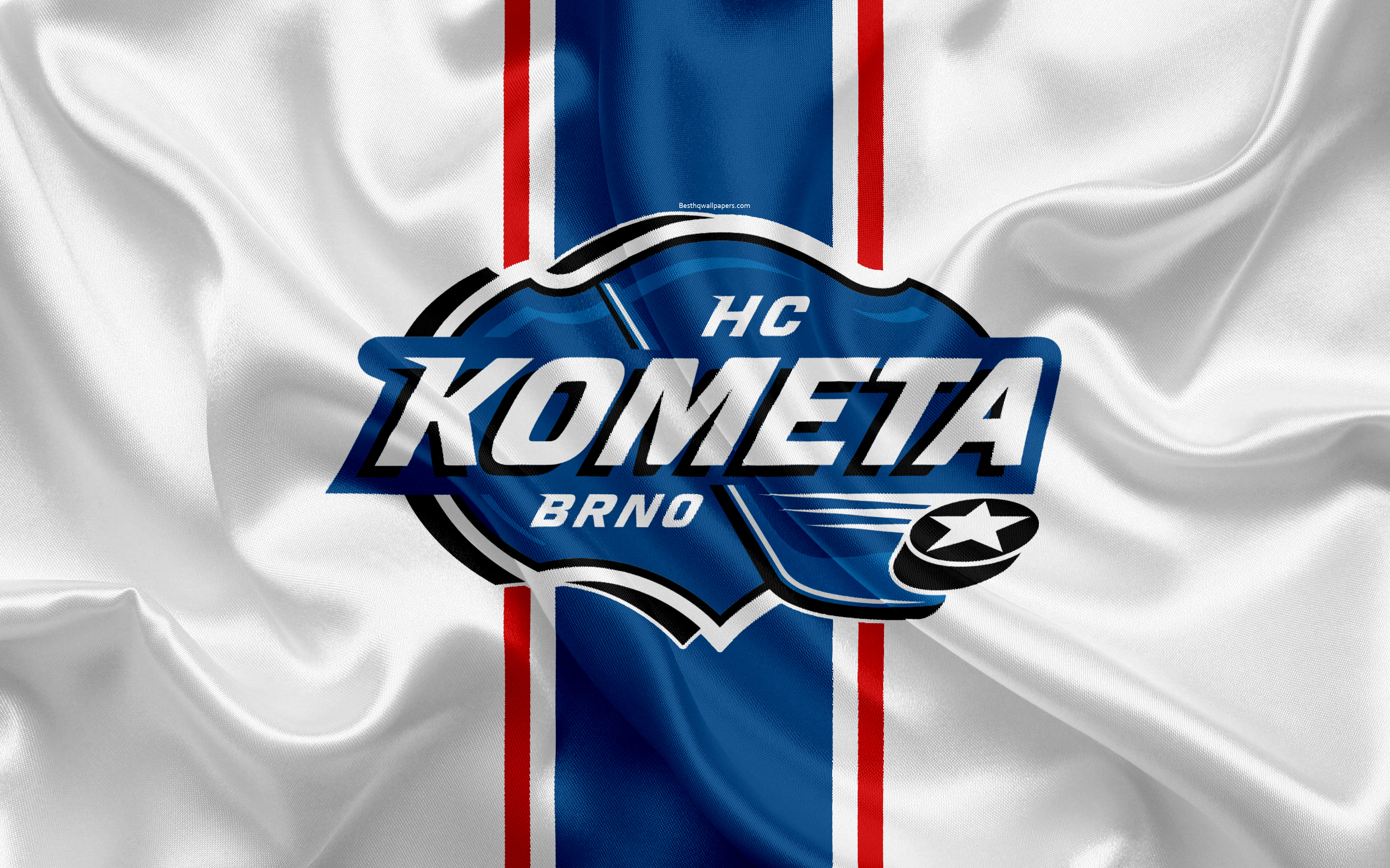 Wallpaper Kometa Brno Hc 4k Czech Hockey Club Emblem