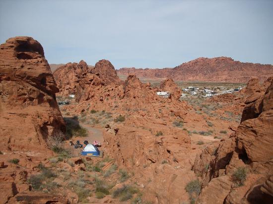 Valley Of Fire State Park Looking Down Into Our Site And Campground