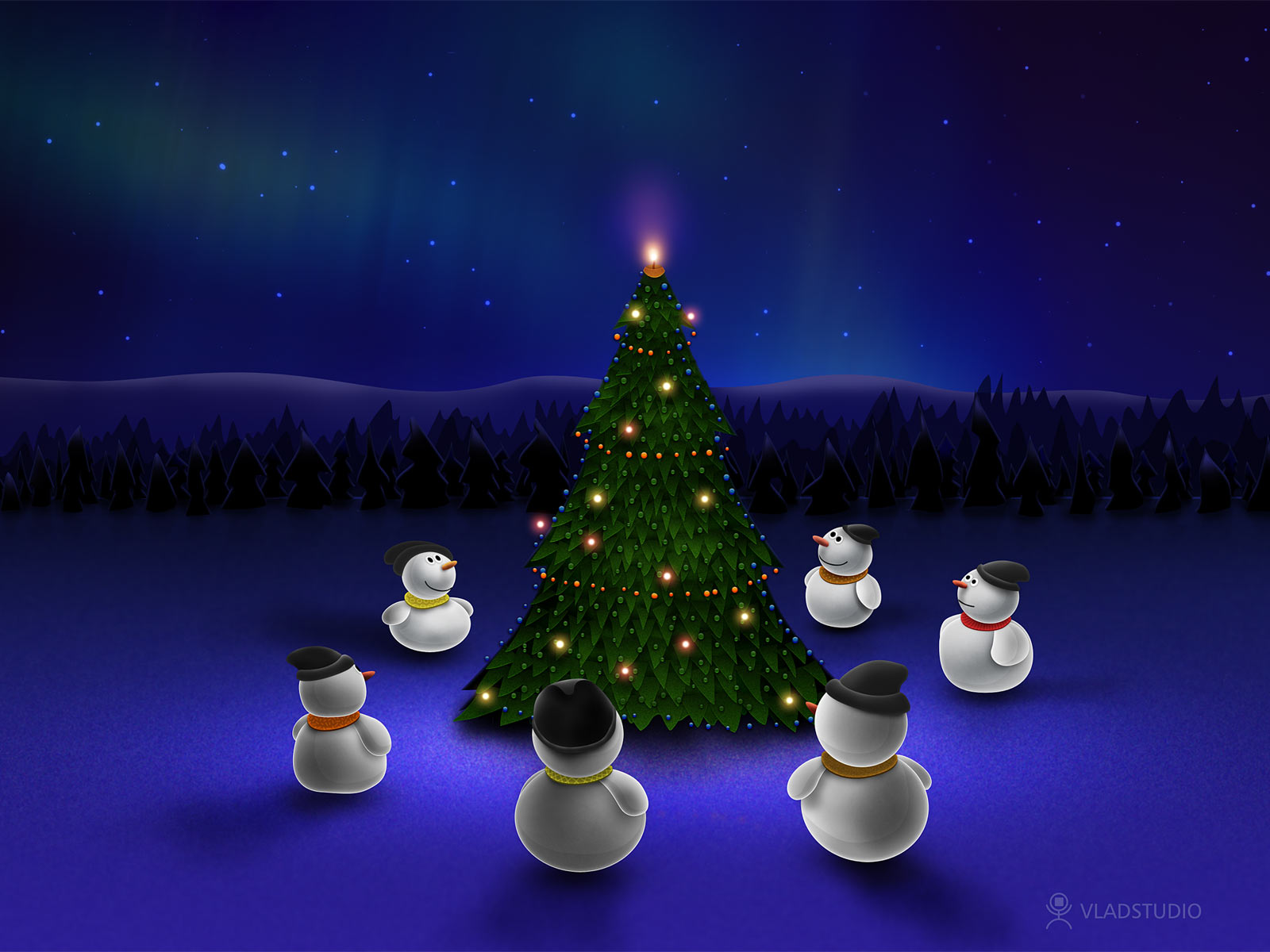 Christmas Wallpaper Design Illustration