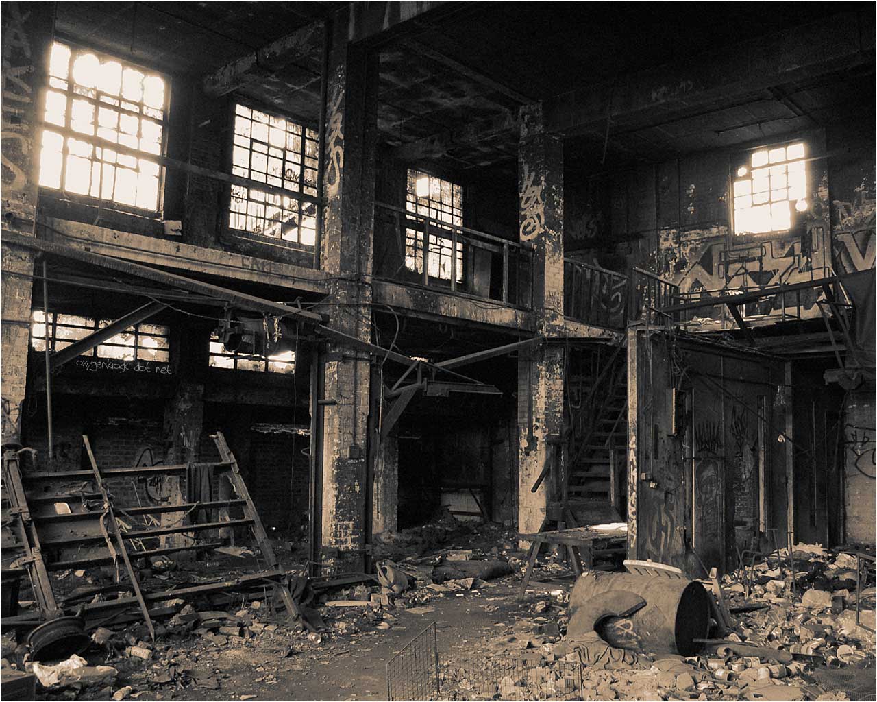 abandoned warehouse background 131988