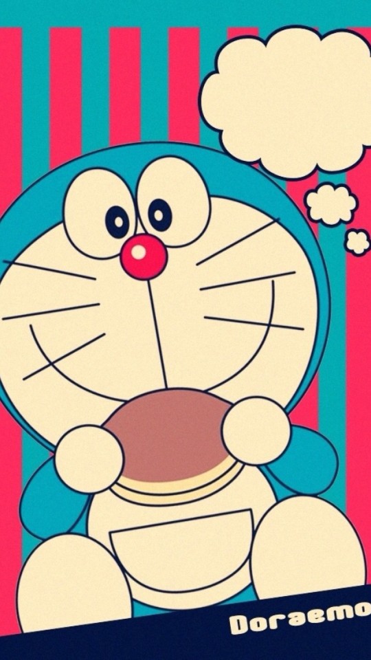 Doraemon Loves To Eat Dorayaki Wallpaper iPhone