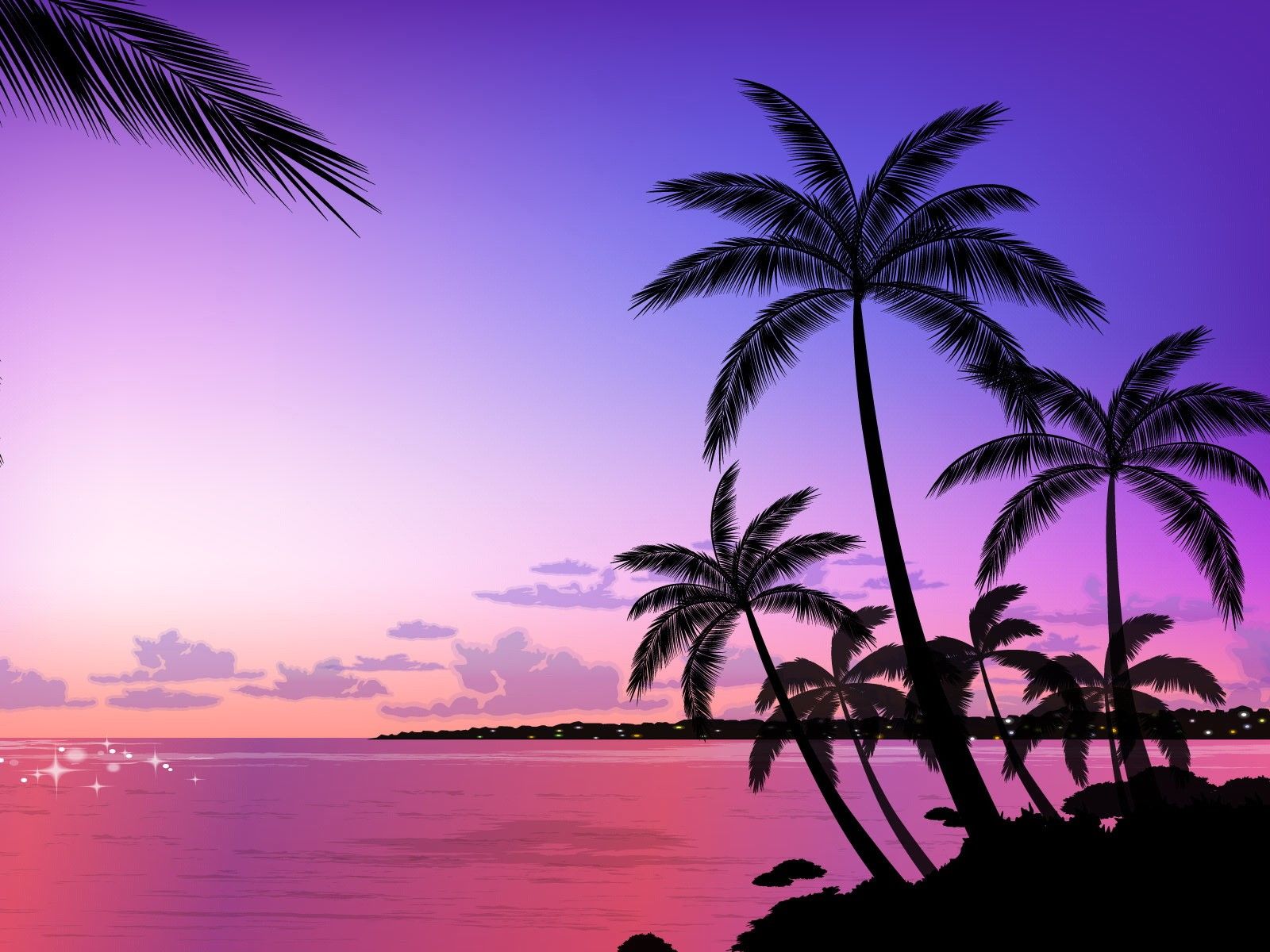 Palm Trees With Orange And Pink Gradient Workshop Ideas