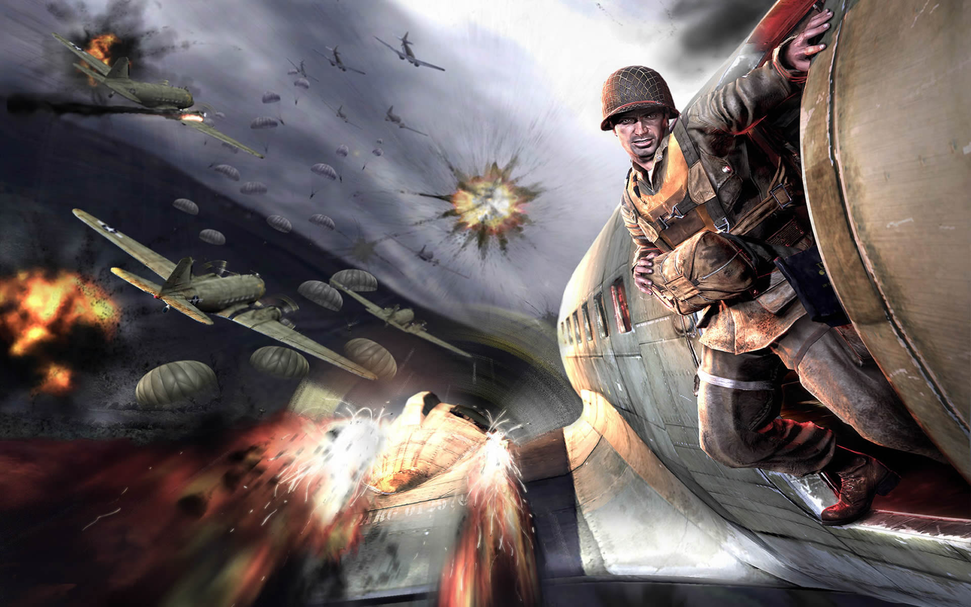 To Jump War Games Wallpaper Image Featuring Medal Of Honor Airborne