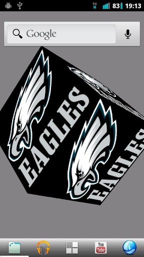 Nfl Philadelphia Eagles Spinning 3d Cube Live Wallpaper