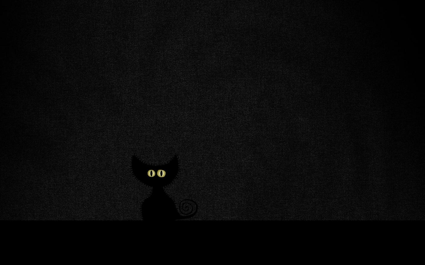 Black Cat Wide 1440x900