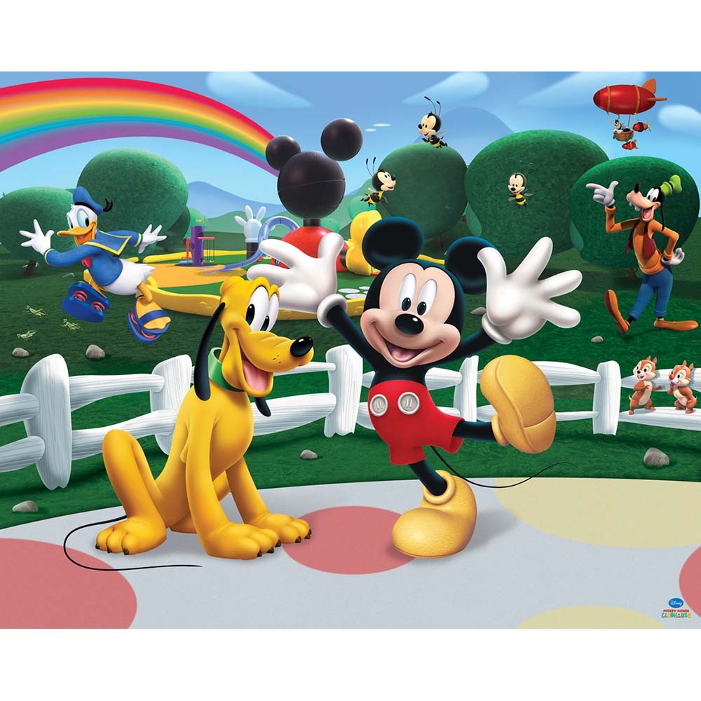 Walltastic Wallpaper Mural Disney Mickey Mouse Clubhouse