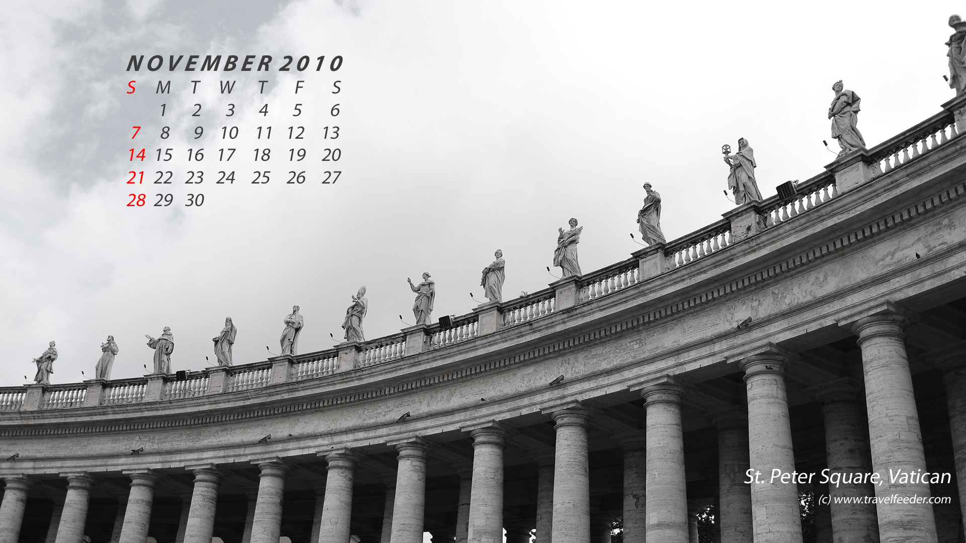 Vatican Animated November Calendar Photo Wallpaper HD