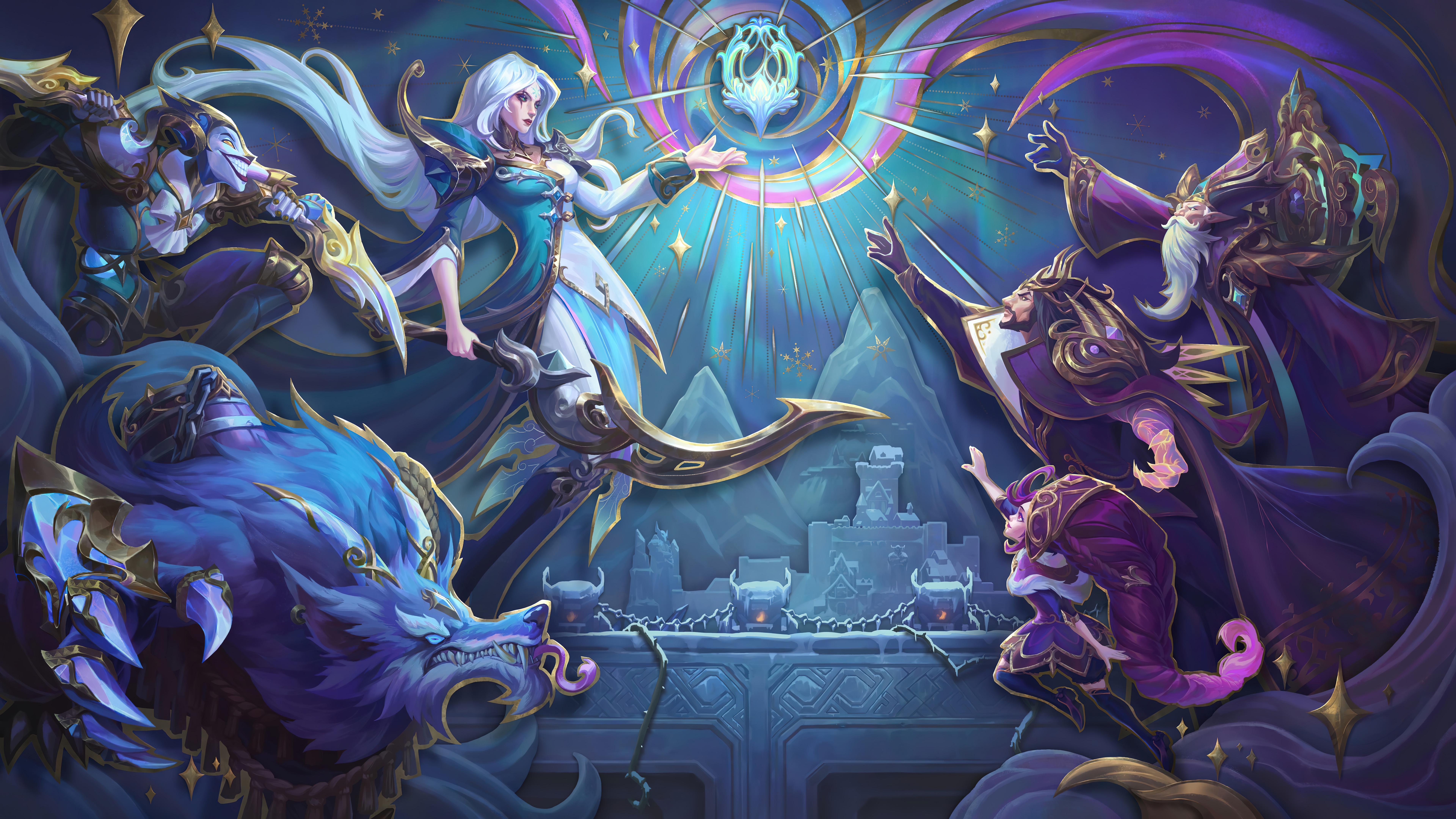 League Of Legends Winterblessed Skins 4k Wallpaper iPhone HD