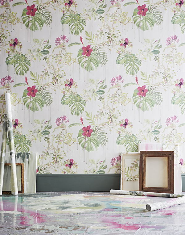 Sian Zeng Seasons Spring Wild Rain   Wallpaper   Interior   Painterly