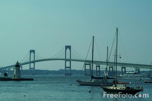 Newport Pell Bridge Rhode Island USA pictures free use image 1220
