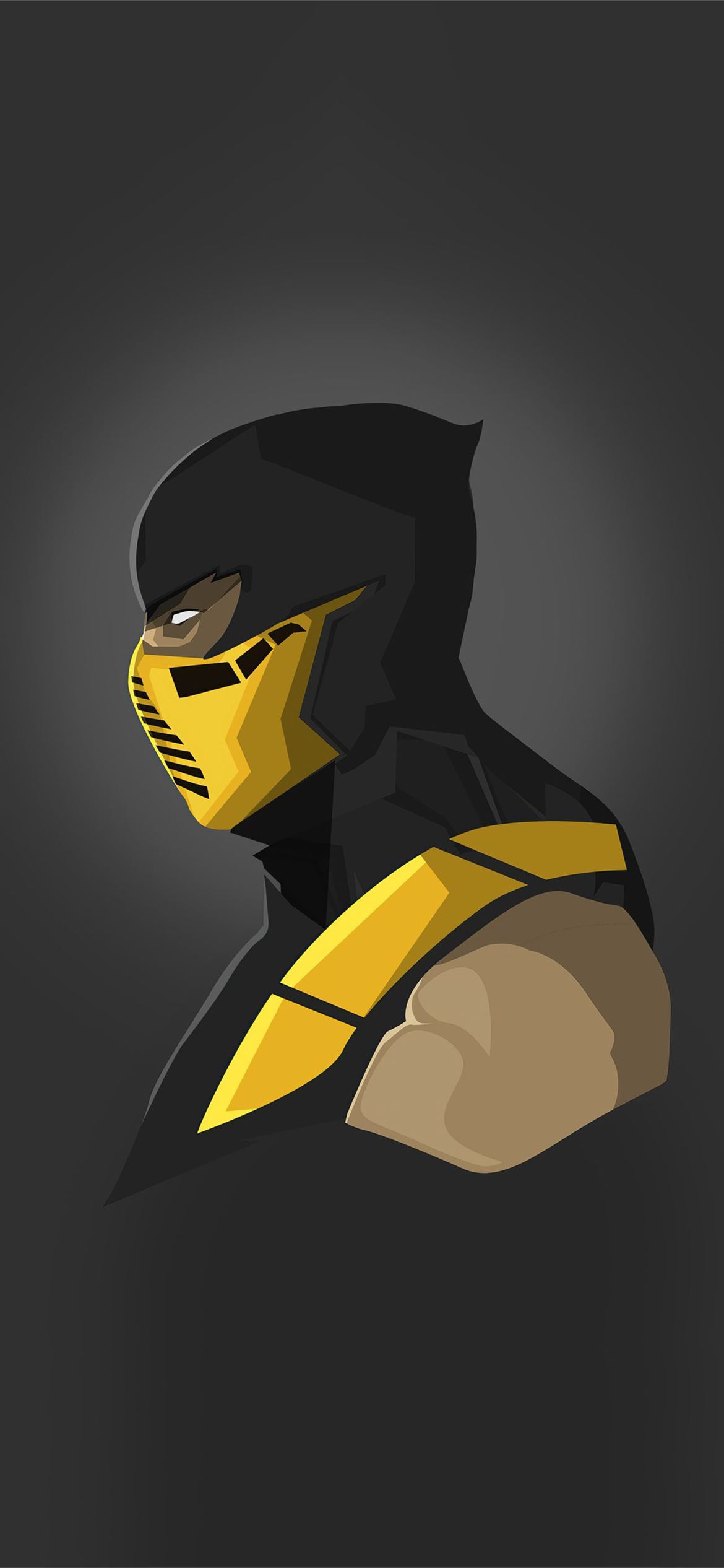 Scorpion Mortal Kombat Minimal 5k iPhone Wallpaper